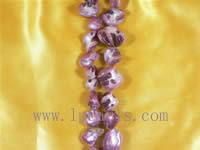 five strands 16" purple teeth shell jewelry strands